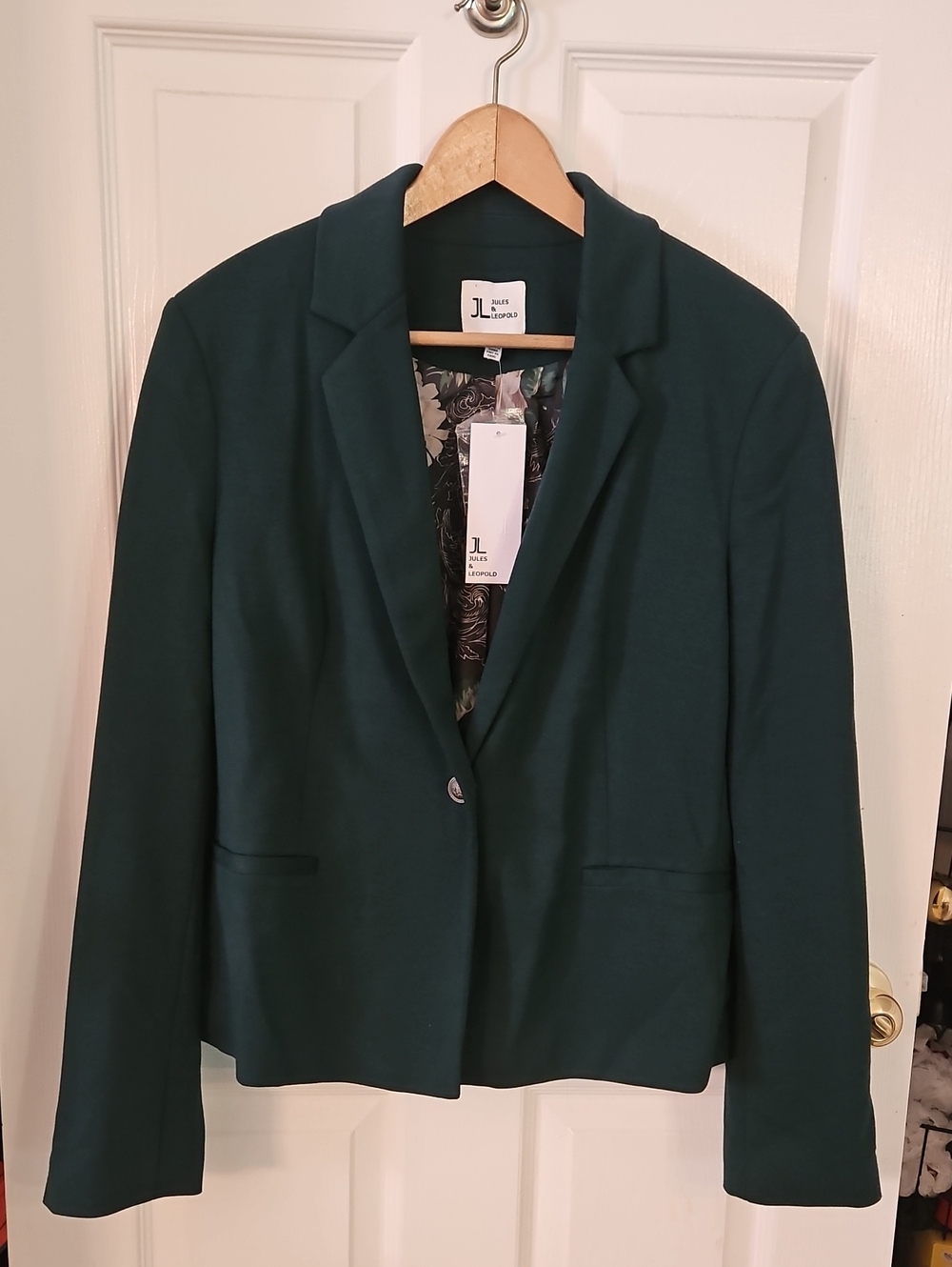 Jules & Leopold Deep Emerald Single-Button Women's Blazer